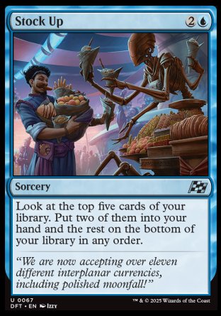 (067) Magic The Gathering Aetherdrift Single: Stock Up  Uncommon
