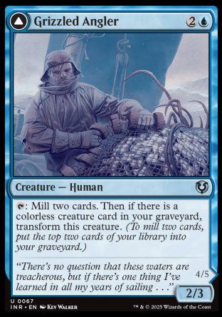 (067) Magic The Gathering Innistrad Remastered Single: Grizzled Angler / Grisly Anglerfish Holo Uncommon