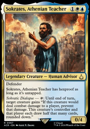 (067) Magic The Gathering Universes Beyond: Assassin's Creed Single: Sokrates, Athenian Teacher  Holo Rare