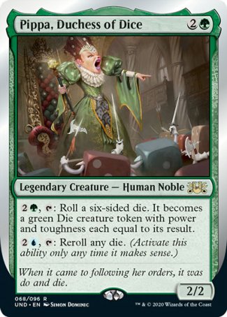 (068/096) Magic The Gathering Unsanctioned Single: Pippa, Duchess of Dice Holo Rare