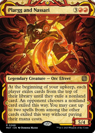 (068) Magic The Gathering March of the Machine: The Aftermath: Extras Single: Plargg and Nassari (V.1) Holo Rare