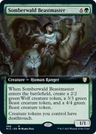 (068) Magic The Gathering Commander: Innistrad: Midnight Hunt Single: Somberwald Beastmaster (V.2)  Rare