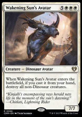 (068) Magic The Gathering Commander Masters Single: Wakening Sun's Avatar  Rare