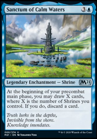 (068) Magic The Gathering Core 2021 Single: Sanctum of Calm Waters  Uncommon