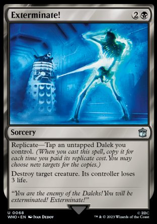 (068) Magic The Gathering Universes Beyond: Doctor Who Single: Exterminate!  Uncommon