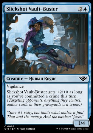 (068) Magic The Gathering Outlaws of Thunder Junction Single: Slickshot Vault-Buster  Holo Common