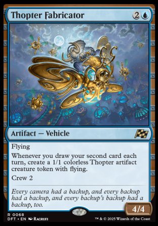 (068) Magic The Gathering Aetherdrift Single: Thopter Fabricator Holo Rare