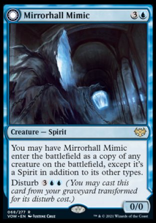 (068) Magic The Gathering Innistrad: Crimson Vow Single: Mirrorhall Mimic // Ghastly Mimicry  Rare