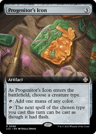 (068) Magic The Gathering Commander: The Lost Caverns of Ixalan: Extras Single: Progenitor's Icon Holo Rare