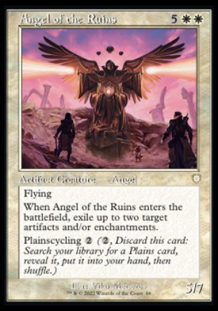 (068) Magic The Gathering Commander: The Brothers' War Single: Angel of the Ruins  Rare