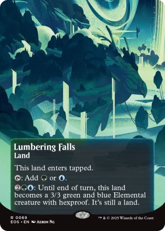 (069) Magic The Gathering Stellar Sights Single: Lumbering Falls (V.2) Holo Rare