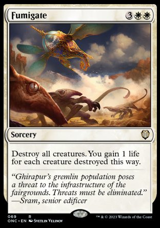 (069) Magic The Gathering Commander: Phyrexia: All Will Be One Single: Fumigate  Rare