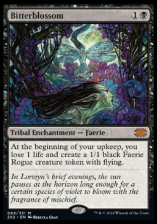 (069) Magic The Gathering Double Masters 2022 Single: Bitterblossom  Mythic