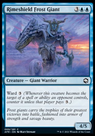(069) Magic The Gathering Adventures in the Forgotten Realms Single: Rimeshield Frost Giant  Common