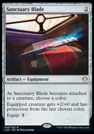 (069/322) Magic The Gathering Commander: Ikoria Single: Sanctuary Blade  Rare