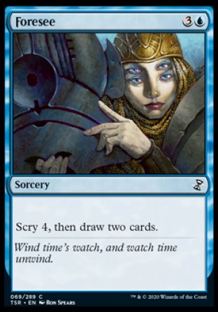 (069/289) Magic The Gathering Time Spiral Remastered Single: Foresee Holo Common