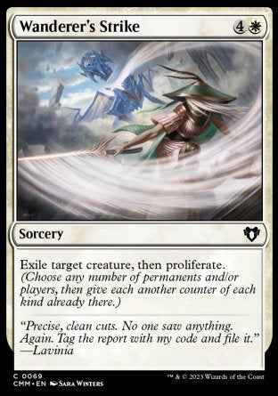 (069) Magic The Gathering Commander Masters Single: Wanderer's Strike Holo Common