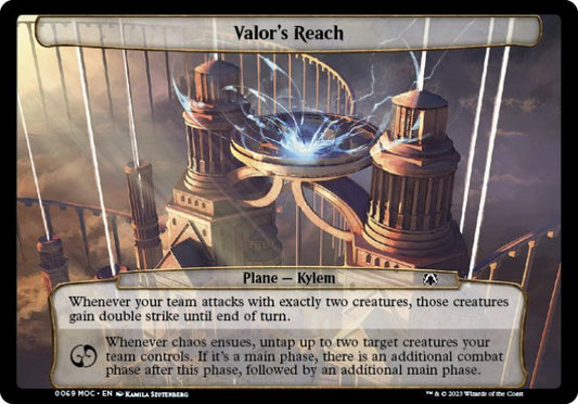 (069) Magic The Gathering Commander: March of the Machine Single: Valor's Reach  Common