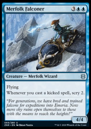 (069/280) Magic The Gathering Zendikar Rising Single: Merfolk Falconer Holo Uncommon