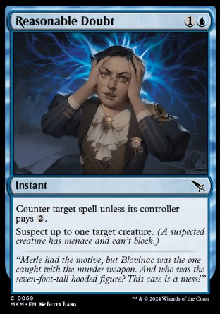 (069) Magic The Gathering Murders at Karlov Manor Single: Reasonable Doubt  Common