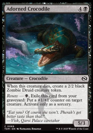 (069) Magic The Gathering Tarkir: Dragonstorm Single: Adorned Crocodile Holo Common