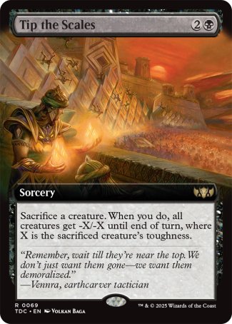 (069) Magic The Gathering Commander: Tarkir: Dragonstorm: Extras Single: Tip the Scales  Rare
