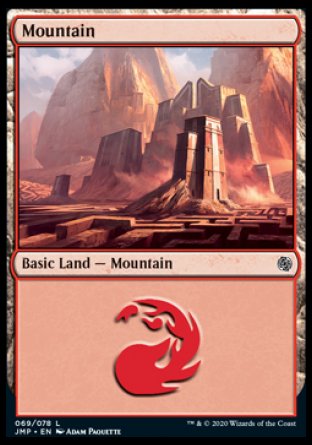 (069) Magic The Gathering Jumpstart Single: Mountain (V.8)  Land