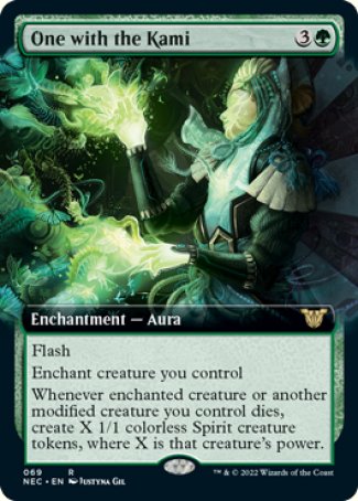 (069) Magic The Gathering Commander: Kamigawa: Neon Dynasty Single: One with the Kami (V.2)  Rare