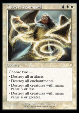 (069) Magic The Gathering Commander: The Brothers' War Single: Austere Command  Rare