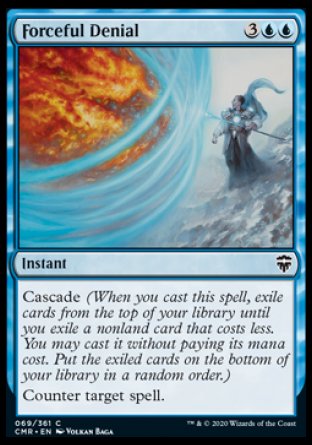 (069/361) Magic The Gathering Commander Legends Single: Forceful Denial Holo Common