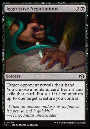 (070) Magic The Gathering Tarkir: Dragonstorm Single: Aggressive Negotiations Holo Common