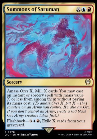 (070) Magic The Gathering Commander: The Lord of the Rings: Tales of Middle-earth Single: Summons of Saruman  Rare