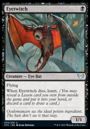 (070) Magic The Gathering Strixhaven: School of Mages Single: Eyetwitch Holo Uncommon