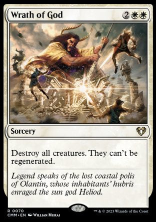 (070) Magic The Gathering Commander Masters Single: Wrath of God  Rare