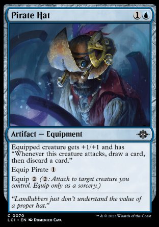 (070) Magic The Gathering The Lost Caverns of Ixalan Single: Pirate Hat Holo Common