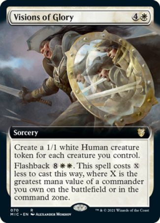 (070) Magic The Gathering Commander: Innistrad: Midnight Hunt Single: Visions of Glory (V.2)  Rare