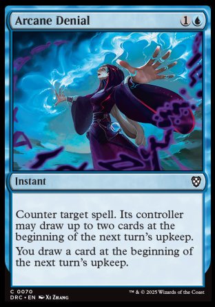 (070) Magic The Gathering Commander: Aetherdrift Single: Arcane Denial  Common