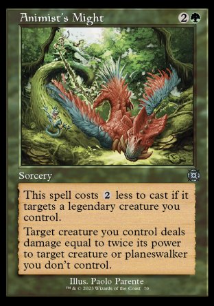 (070) Magic The Gathering March of the Machine: The Aftermath: Extras Single: Animist's Might (V.1)  Uncommon