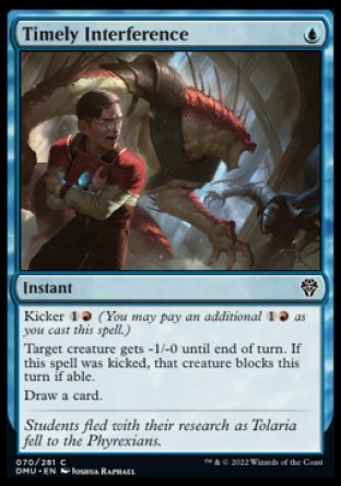 (070) Magic The Gathering Dominaria United Single: Timely Interference Holo Common