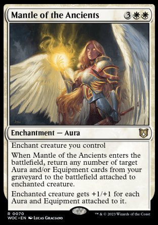(070) Magic The Gathering Commander: Wilds of Eldraine Single: Mantle of the Ancients  Rare