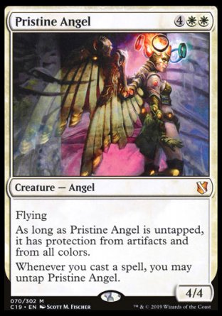 (070) Magic The Gathering Commander 2019 Single: Pristine Angel  Mythic