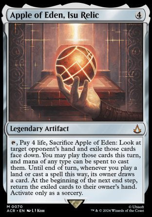(070) Magic The Gathering Universes Beyond: Assassin's Creed Single: Apple of Eden, Isu Relic  Mythic