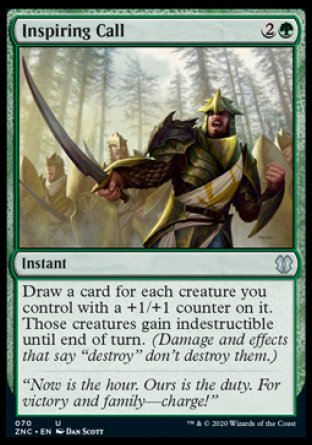 (070) Magic The Gathering Commander: Zendikar Rising Single: Inspiring Call  Uncommon