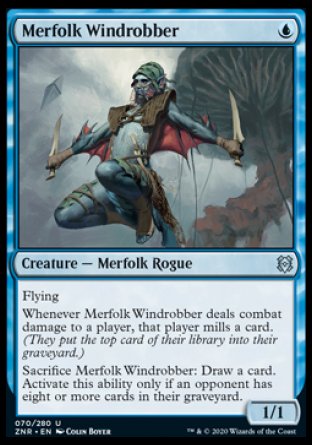 (070/280) Magic The Gathering Zendikar Rising Single: Merfolk Windrobber  Uncommon