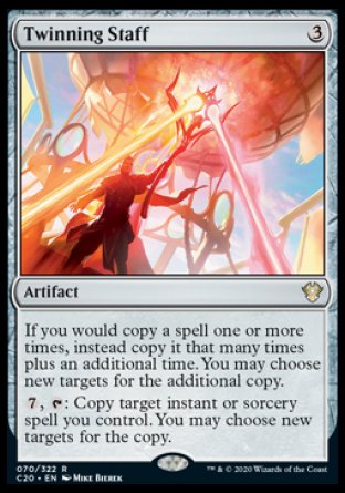(070/322) Magic The Gathering Commander: Ikoria Single: Twinning Staff  Rare