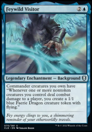 (070) Magic The Gathering Commander Legends: Battle for Baldur's Gate Single: Feywild Visitor Holo Uncommon