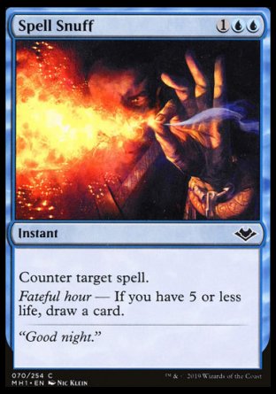 (070/254) Magic The Gathering Modern Horizons Single: Spell Snuff  Common