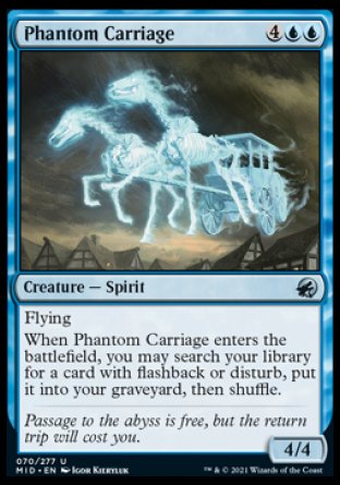 (070) Magic The Gathering Innistrad: Midnight Hunt Single: Phantom Carriage Holo Uncommon