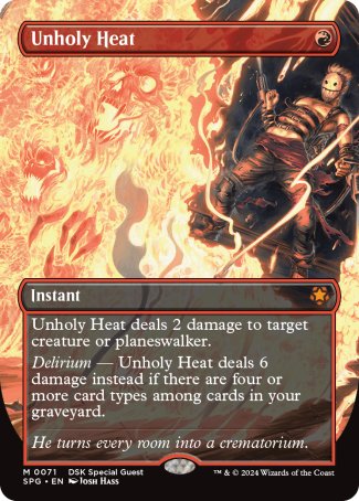 (071) Magic The Gathering Special Guests Single: Unholy Heat Holo Mythic