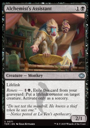 (071) Magic The Gathering Tarkir: Dragonstorm Single: Alchemist's Assistant  Uncommon